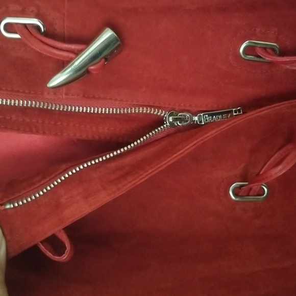 Bradley Bayou Red Suede Ladies Coat - Picture 6 of 9